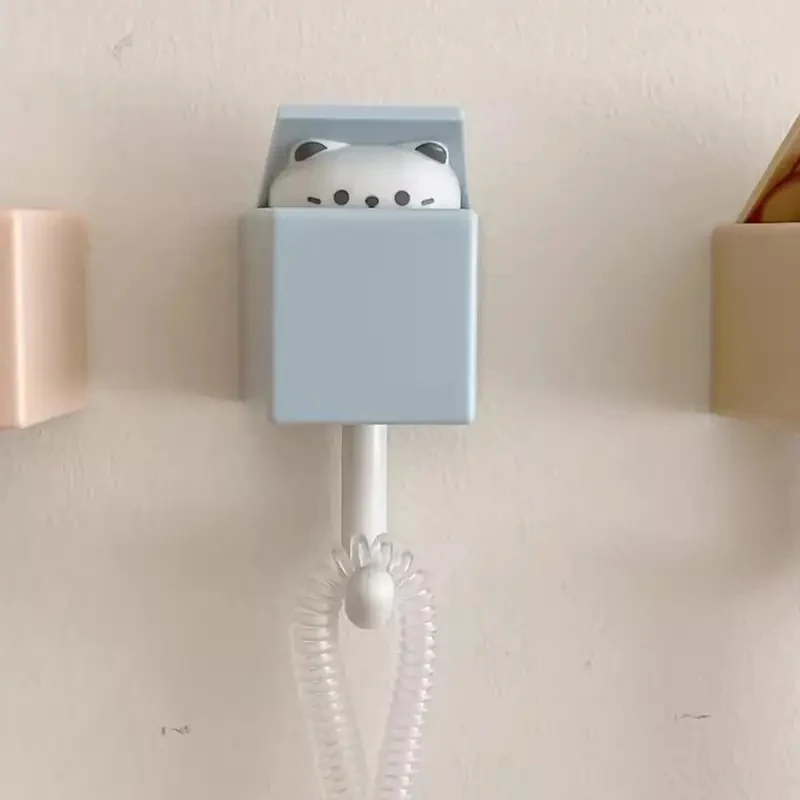 1/3/6pcs Decorative Wall Hook Cute Kitten Adhesive Wall Hooks No Drill Waterproof Cartoon Model Hooks Space Saving For Bathroom
