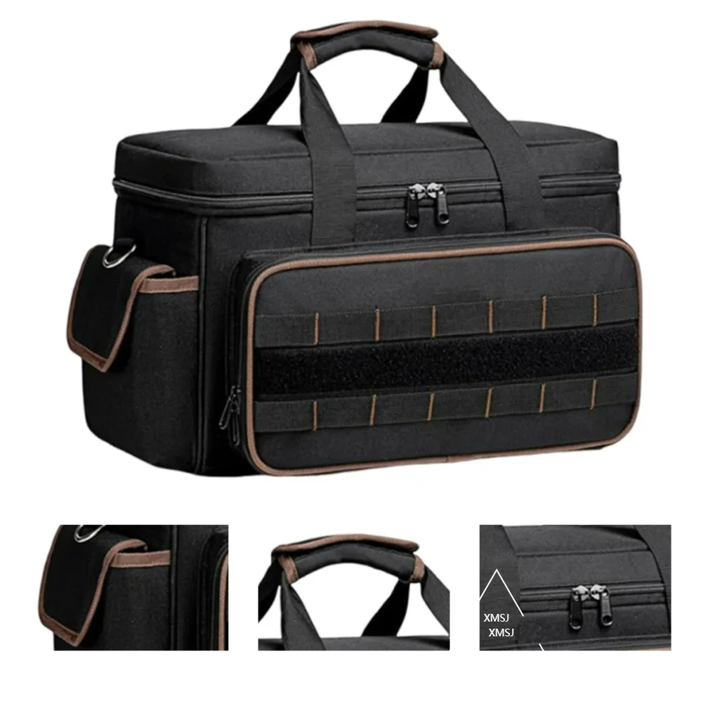 

17 Inch High Capacity Wide Mouth Tote with Adjustable Shoulder Strap Electricians Tool Bags Waterproof Large Tool Bag Organizer