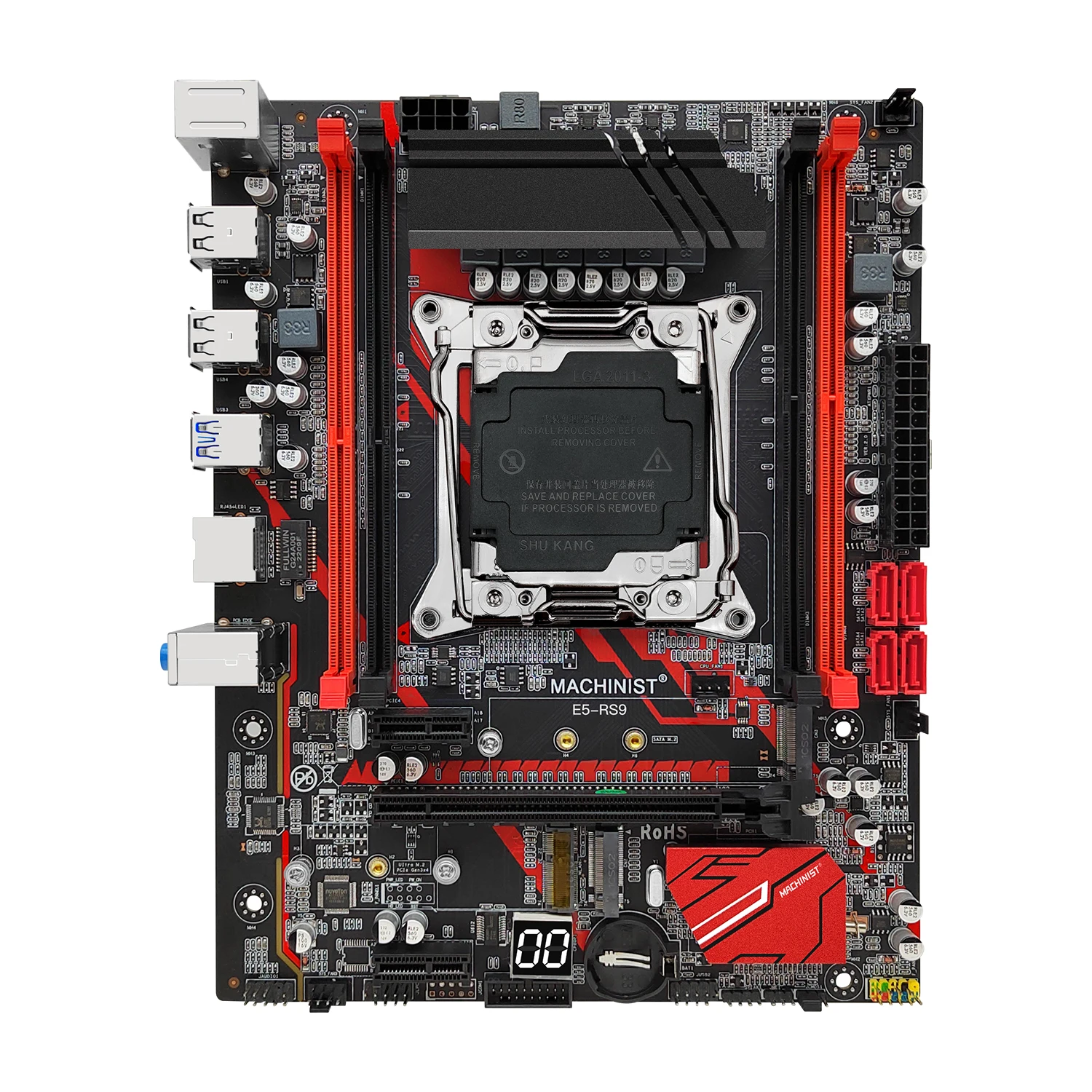 Imagem -03 - Placa-mãe Lga 20113 Suporte Xeon e5 v3 Processador de Cpu v4 Ram Ddr4 Sata Nvme Wifi Slot M.2 Quatro Canais Rs9 Machinist-x99