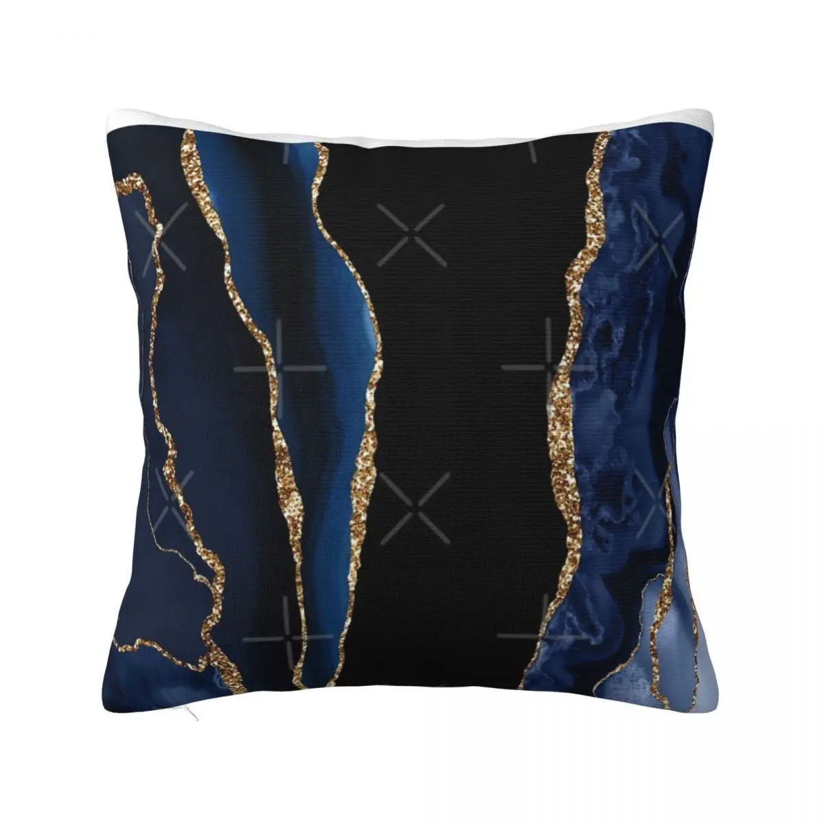 Abstract Blue And Gold Modern Geode Headboards Pillowcase 40X40 Pillow Covers Decorative Pillow Case Pillow Cover