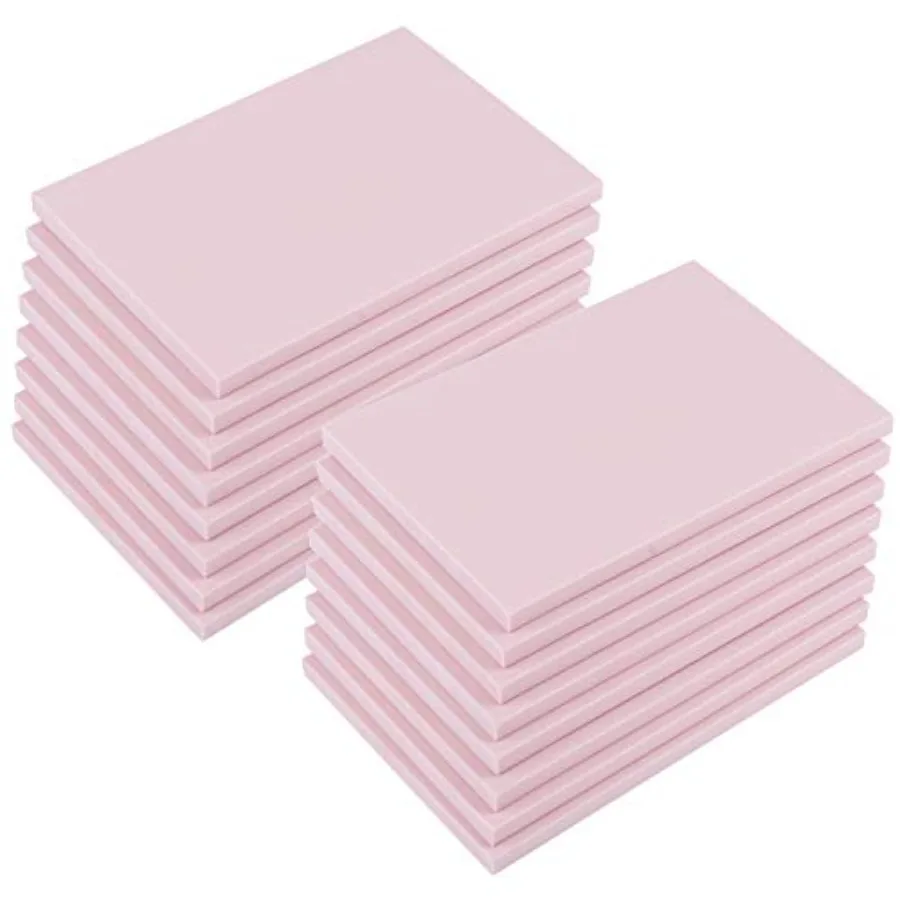 

16 Pack 4" x 6" Rubber Stamp Carving Blocks, Soft Rubber for Craft Project - Great for Beginners and Profional - Pink