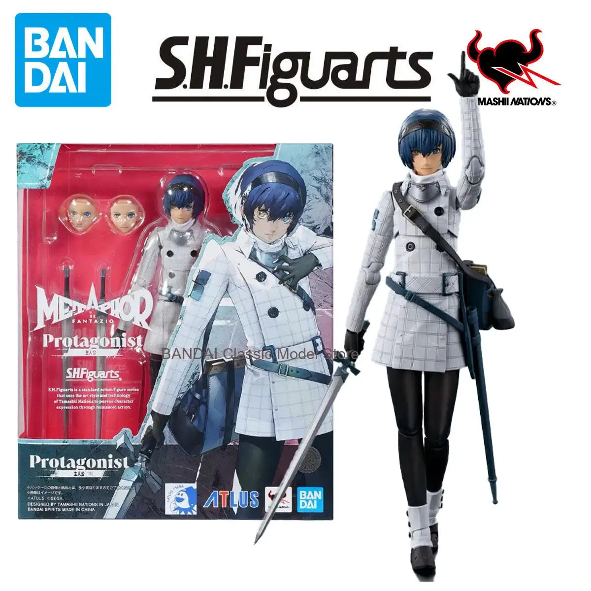 

In Stock BANDAI Original Box S.H.Figuarts METAPHOR ReFantazio PROLAGONIST SHF Action Figure Model Gift for Kid Foam Box Packag