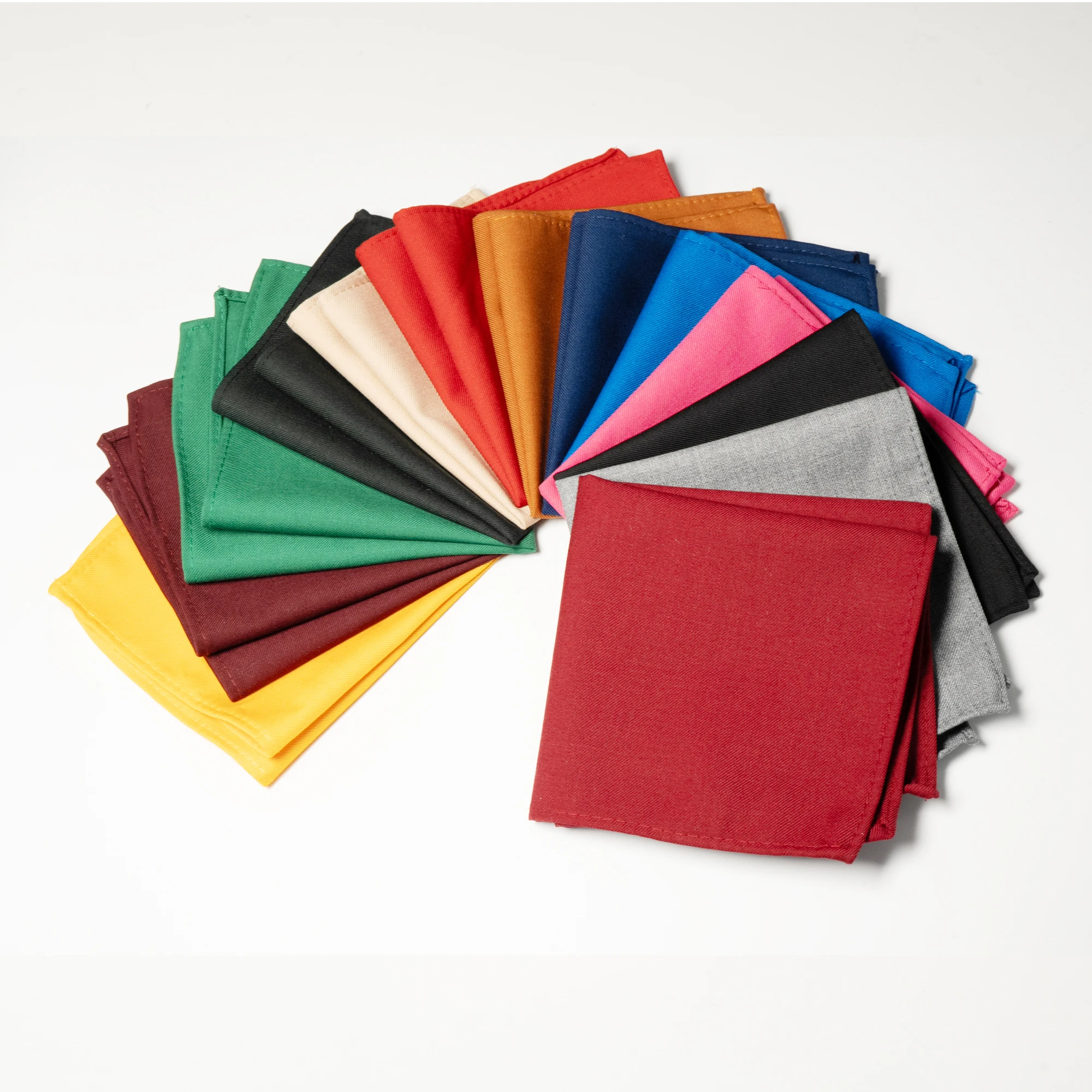 13Colors Solid Cotton Handkerchief For Man Shirt Accessories Orange Coral Wedding Party Daily Suit Pocket Square Chest Towel Gif