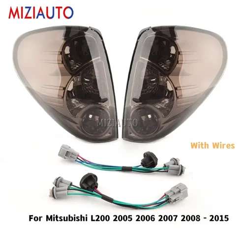 Imagen 2 del producto 1 luz trasera para Mitsubishi L200 2005 2006 2007 2008-2015 lámpara de parada de conducción luces de señal de giro de marcha atrás accesorios de coches