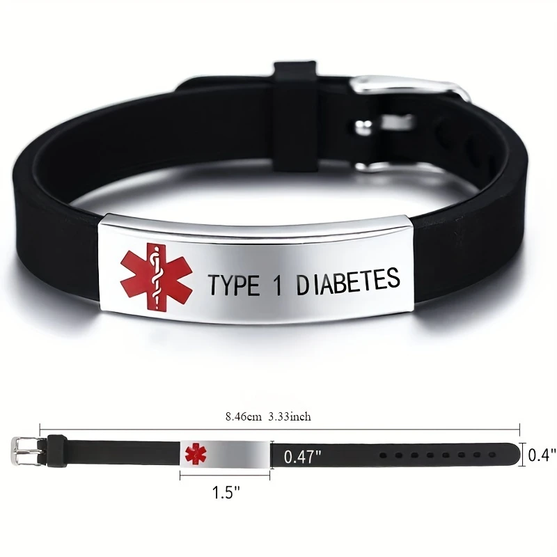 Customized SOS Warning Silicone Bracelet, Practical Gift