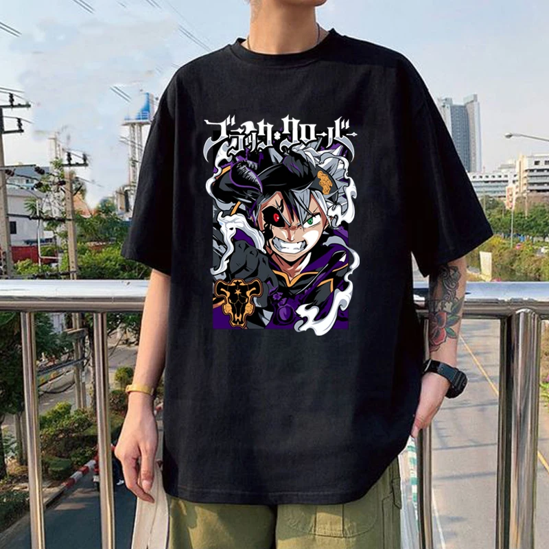 

New Fuuny Anime Asta Printed Unisex Men' Women's Fashion Short Sleeve Anime Casual Summer Tops Tees