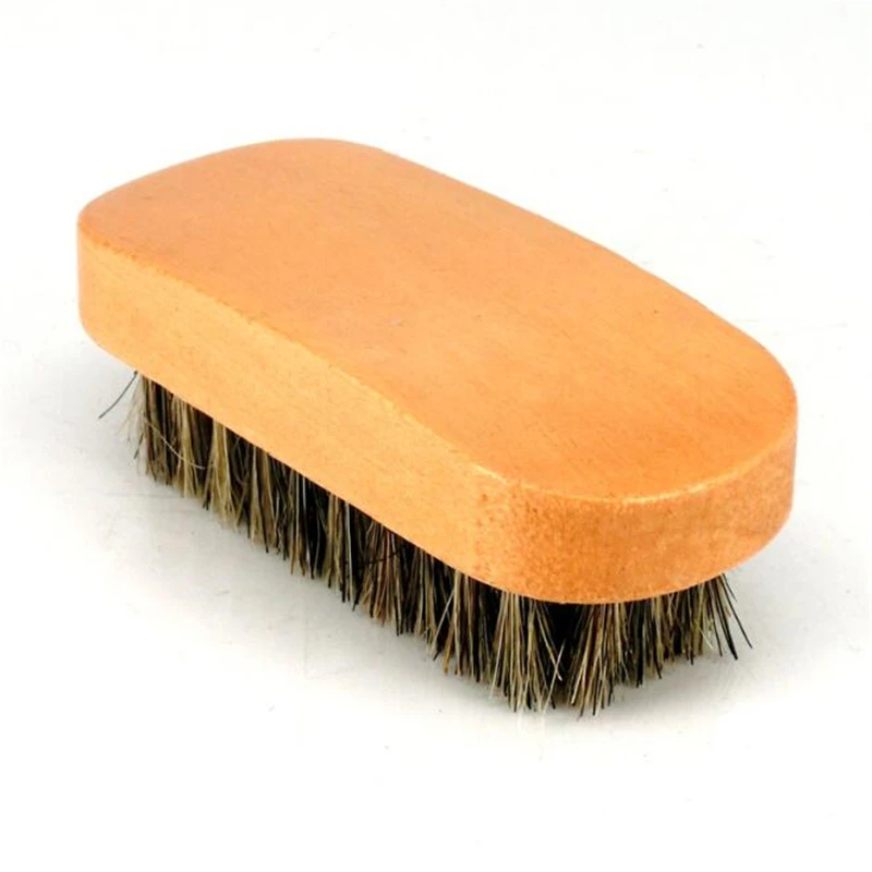 Horsehair Shoe Shine Brushes With Horse Hair Bristles For Boots, Shoes Leather Care Cleaning Brush For Suede Nubuck Boot