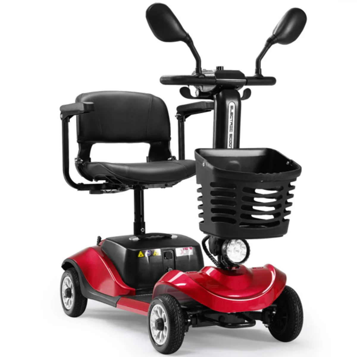 

4-Wheel Foldable Mobility Scooter • Display, Lights, Basket • Long Battery for Adults/Seniors (Not on Temu)