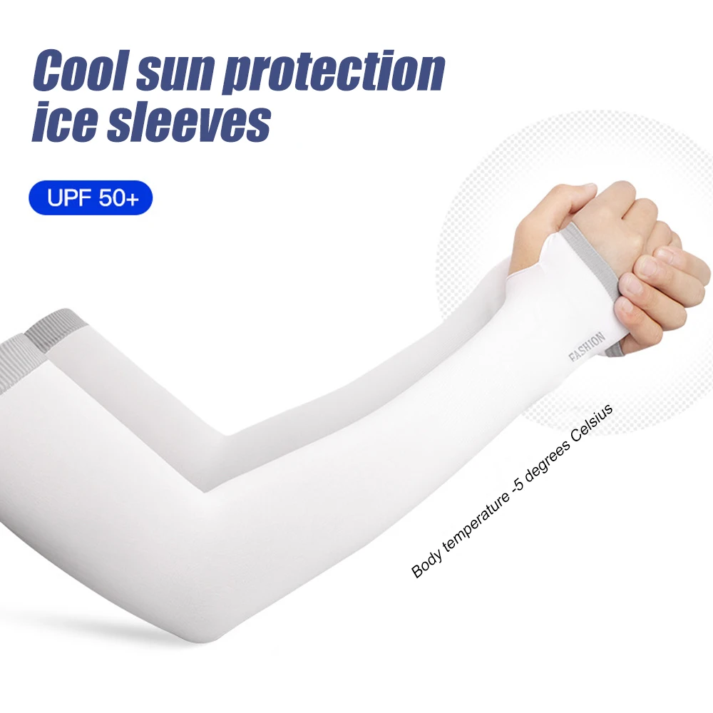 1Pair UV Sun Protection Arm Sleeves for Men Women, UPF 50 Cooling Arm Sleeves to Cover Arms for Outdoor Sports