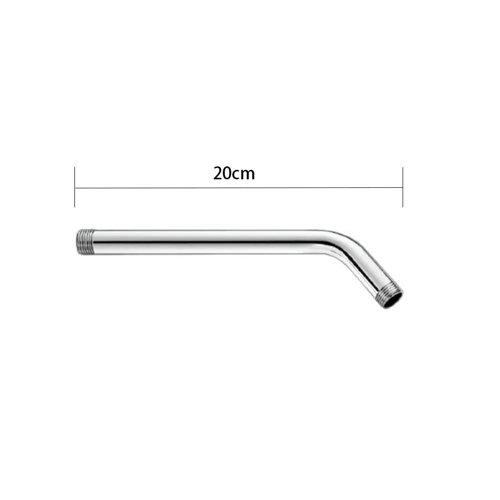 1pc Shower Head Extension Arms Stainless Steel Straight Angled Extra Hose Pipe Shower Bathroom Accessory 15/20/25/30/35cm
