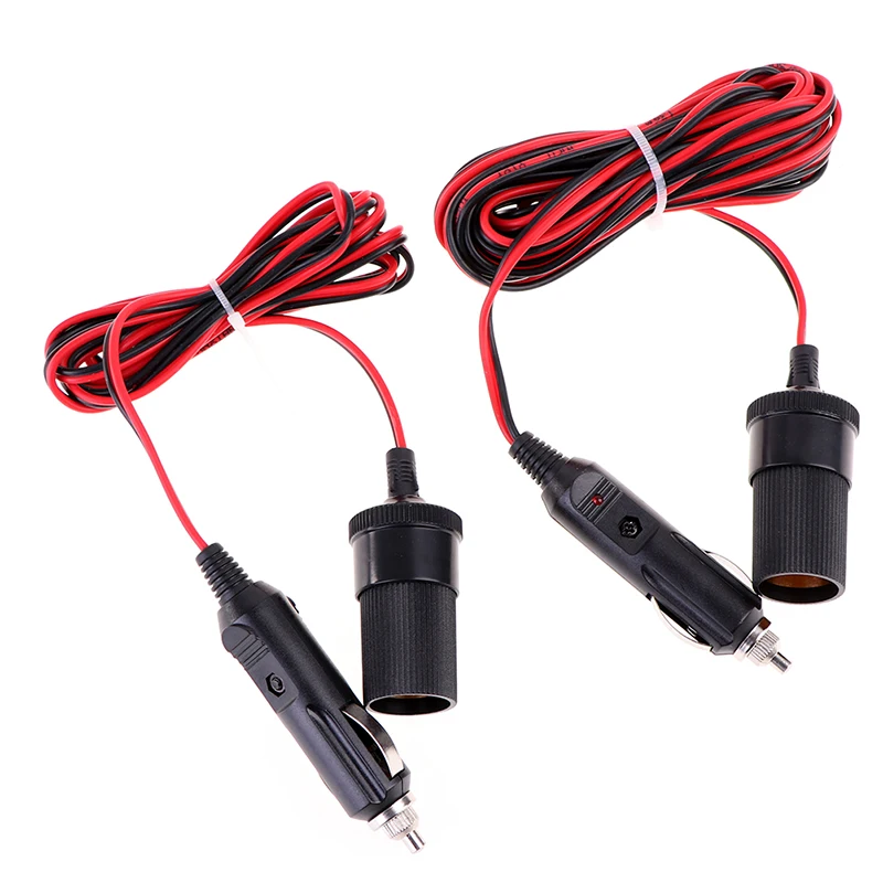 {QTG333} 5M 12V Car Extension Cable For Cigarette Lighter Car Cigarette Lighter