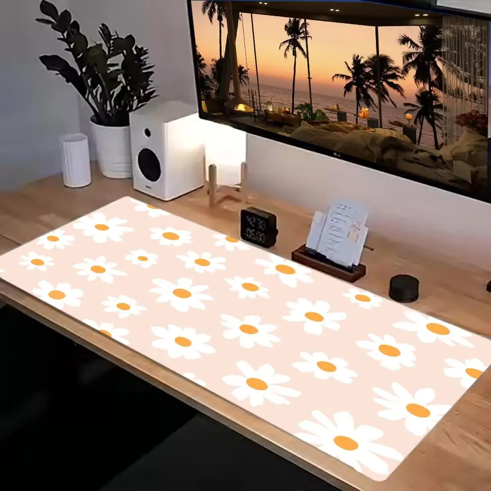 Natural rubber mouse pad, extra large, stain-resistant desktop pad, dense-lock edge office mouse