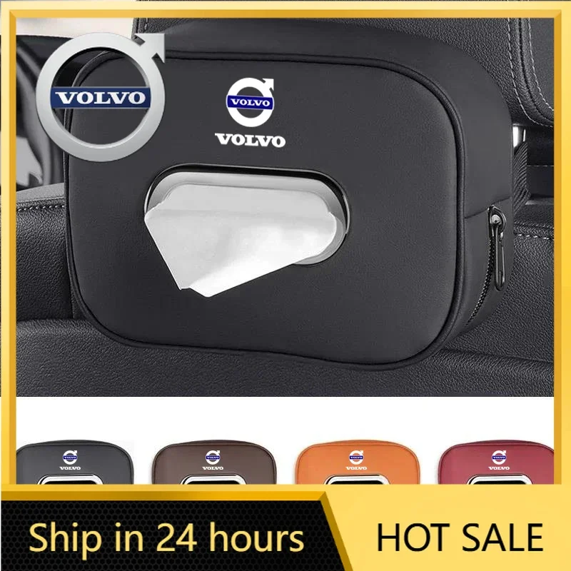 

Чехлы на руль, автомобильный органайзер для салфеток, коробка для хранения бумаги на спинку сиденья/подлокотник, наклейка для Volvo XC90 XC60 C30 T6 S60 C70 XC40 V40 XC70 V70