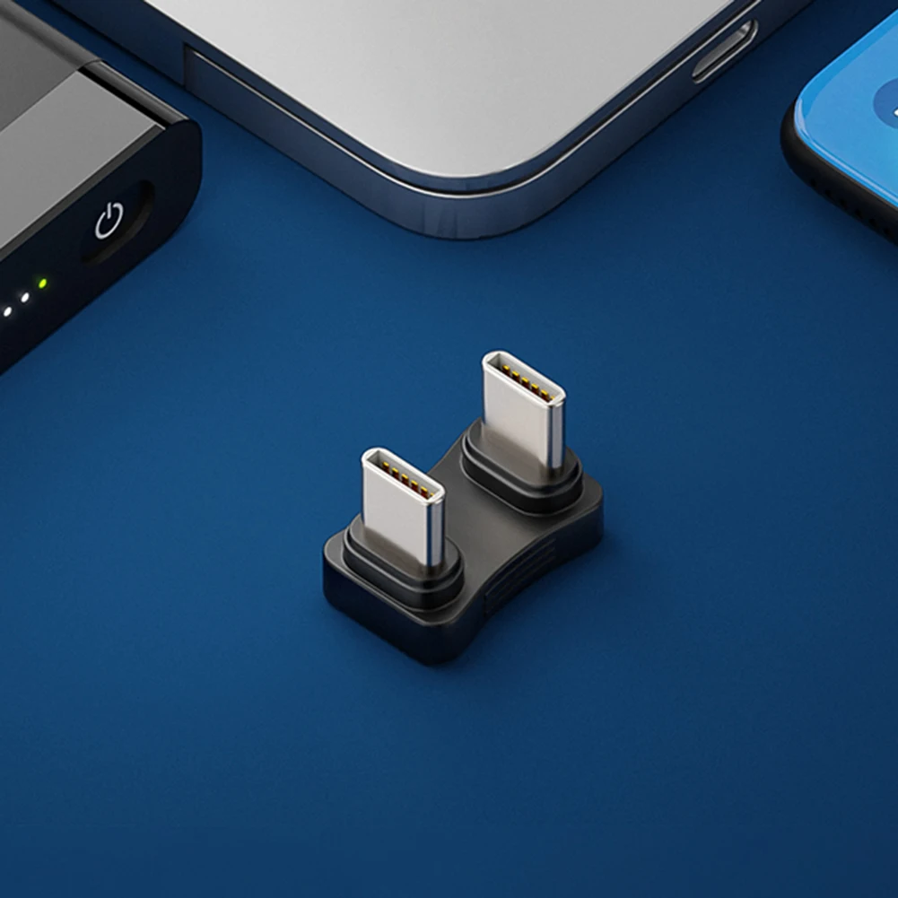 2 in 1 Extender Adapter Converter 480Mbps Data Transfer U Shaped Type-C To Type-C Adapter PD65W Charging for Mobile Phone Laptop