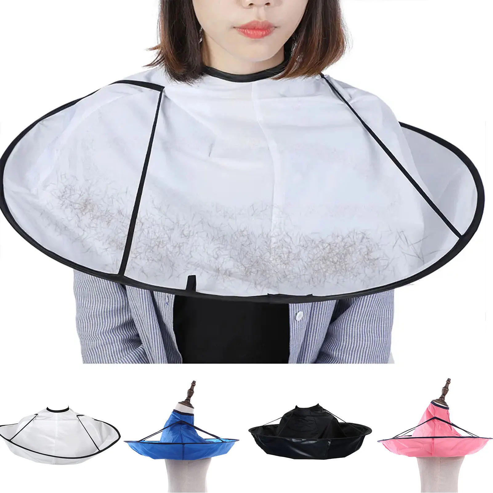 Adult Hair Cutting Cloak Foldable Umbrella Cape Salon Barber Home Hairdressing Cape Cover Cloth Waterproof