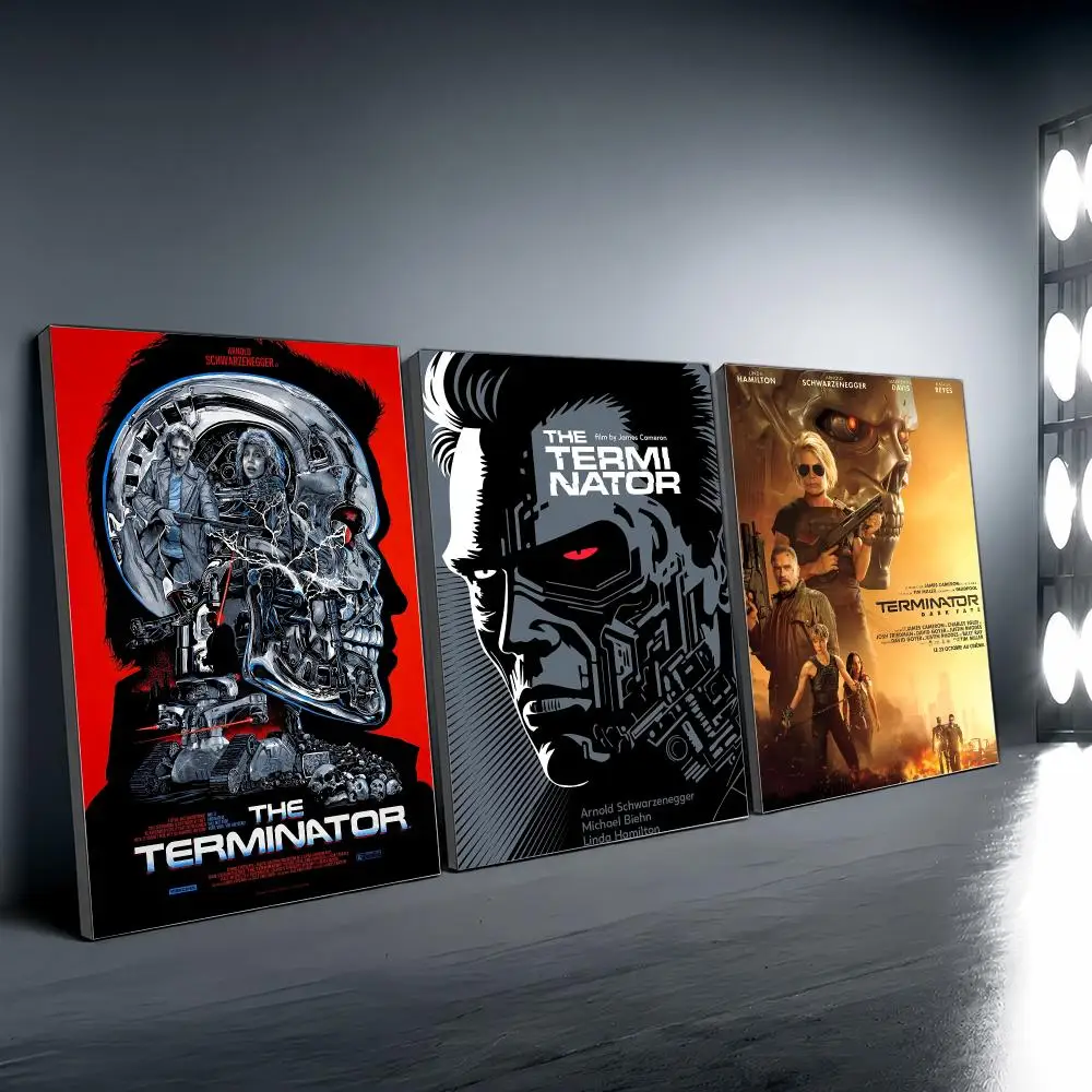 The T-Terminator Classic Movie Painting Calligraphy Modern Canvas Wall Art for Bedroom & Living Room | Home Decor Gift