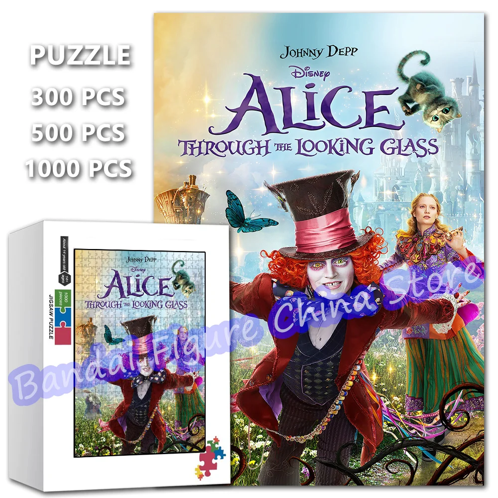 Alice In Wonderland:through The Looking Glass Jigsaw Puzzles Disney Cartoon Movies Print Puzzle Decompress Educational Kids Toys