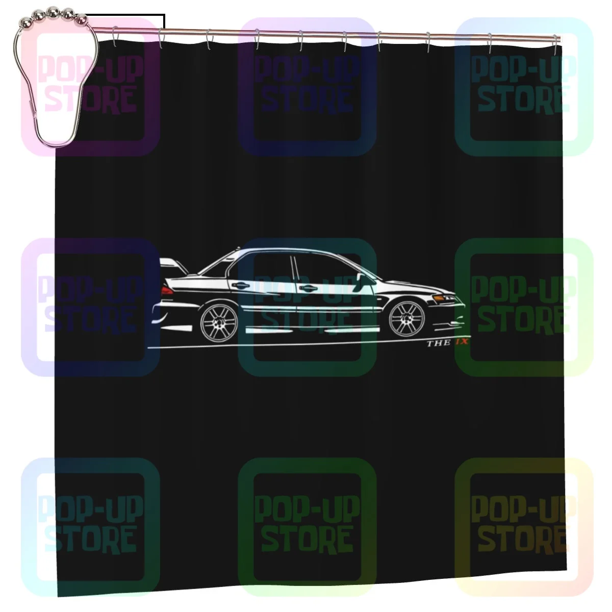 Mitsubishi Lancer Evo Ix Fans Jdm Japan Sportscar Gen Evo 9 Shower Curtain Bathroom Curtain Custom No Fading