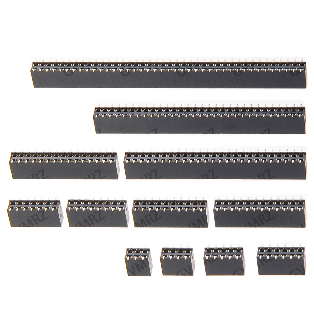 10pcs  2 * 2/3/4/6/1 SMT 2.54mm Double Row Female Breakaway PCB Board Pin Header socket Connector Pinheader