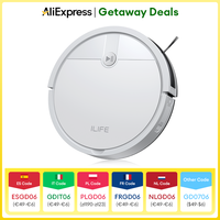﻿ ILIFE V2 Robot Vacuum Cleaner, 120 Min Runtime, Self-Charging Robotic Vacuum, Slim, Quiet, Ideal for Pet Hair and Hard Floors
