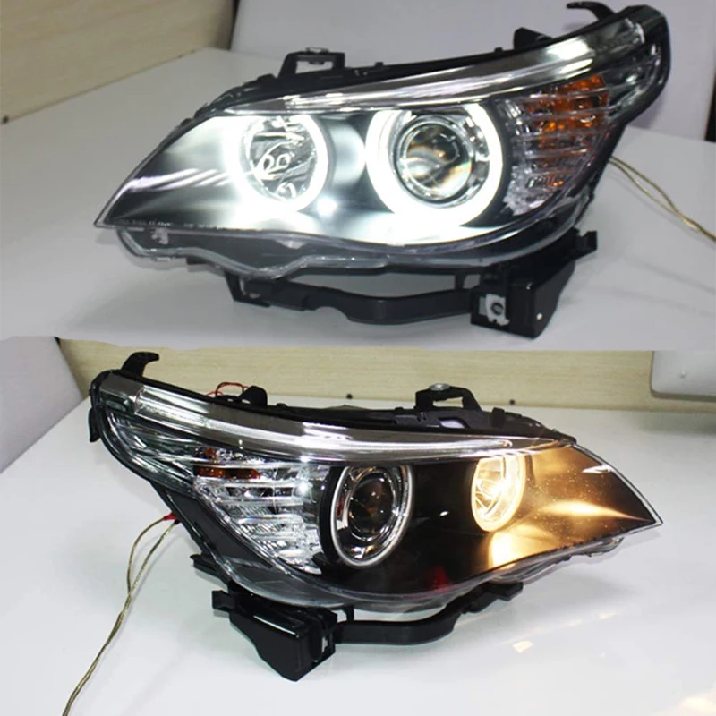 

Для BMW E60 523i 525i оригинальные фары без HID-комплекта, светодиодные фары с CCFL Angel Eyes, 2004-2008 годов выпуска