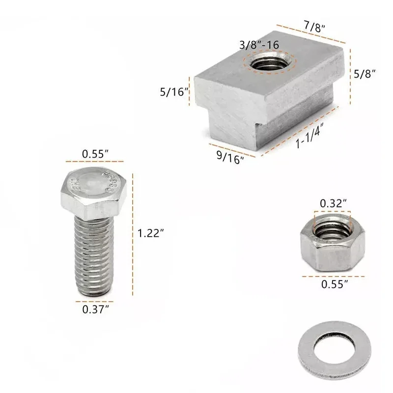 Tie Down Rail Nut Utili-Track Slide Blocks Truck Bed Deck 2011-2024 Ram 1500