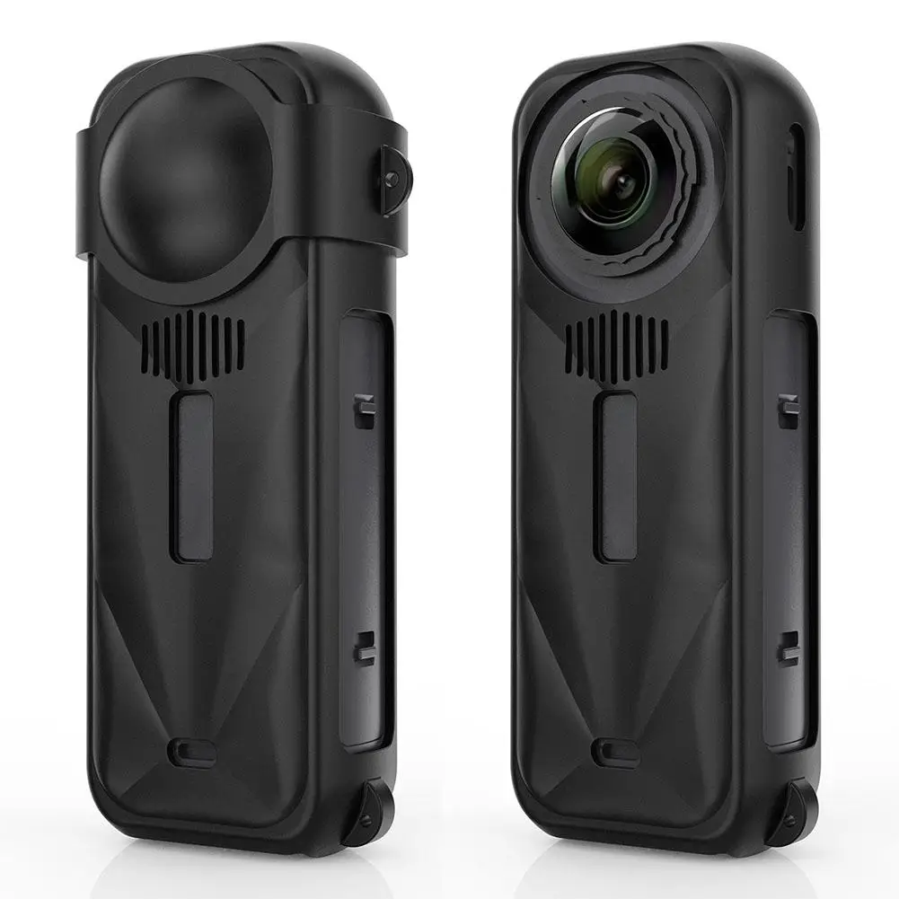 For Insta 360 X5 Soft Silicone Case Protective Full Cover Shell Lens Guard Shock-proof Water-proof Protective Frame Cap