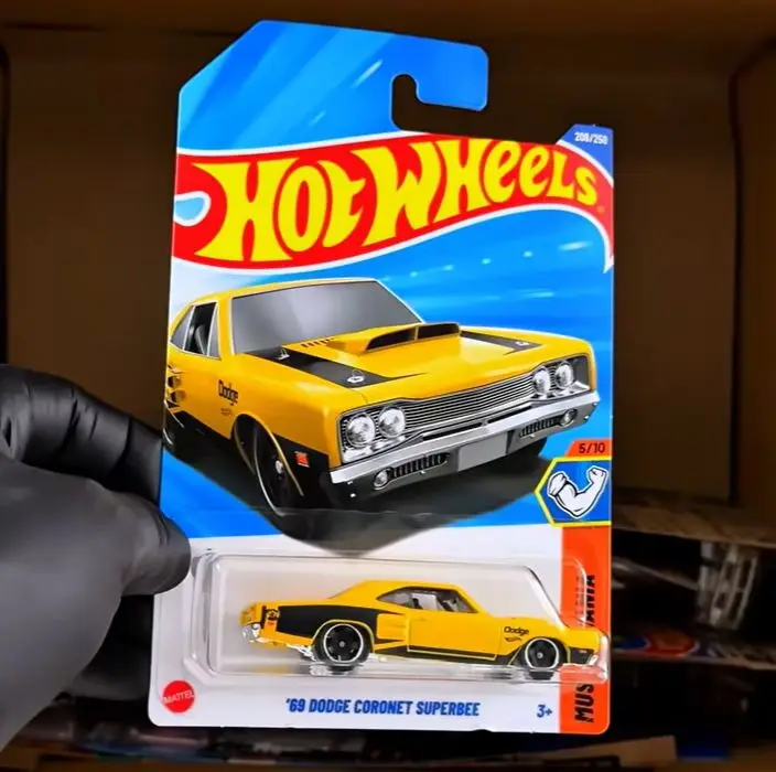 

2025-208 Hot Wheels Cars 69 DODGE CORONET SUPERBEE 1/64 Коллекция металлических литых моделей игрушечных транспортных средств