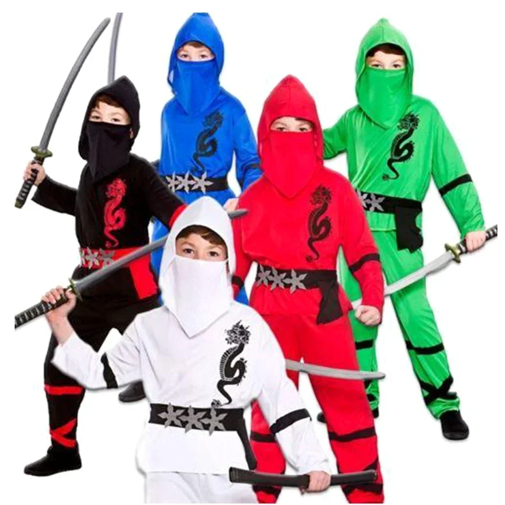 Enfants Ninja costume puissance Ninja cosplay garçon Halloween guerrier Ninja costume carnaval Purim Party costume set