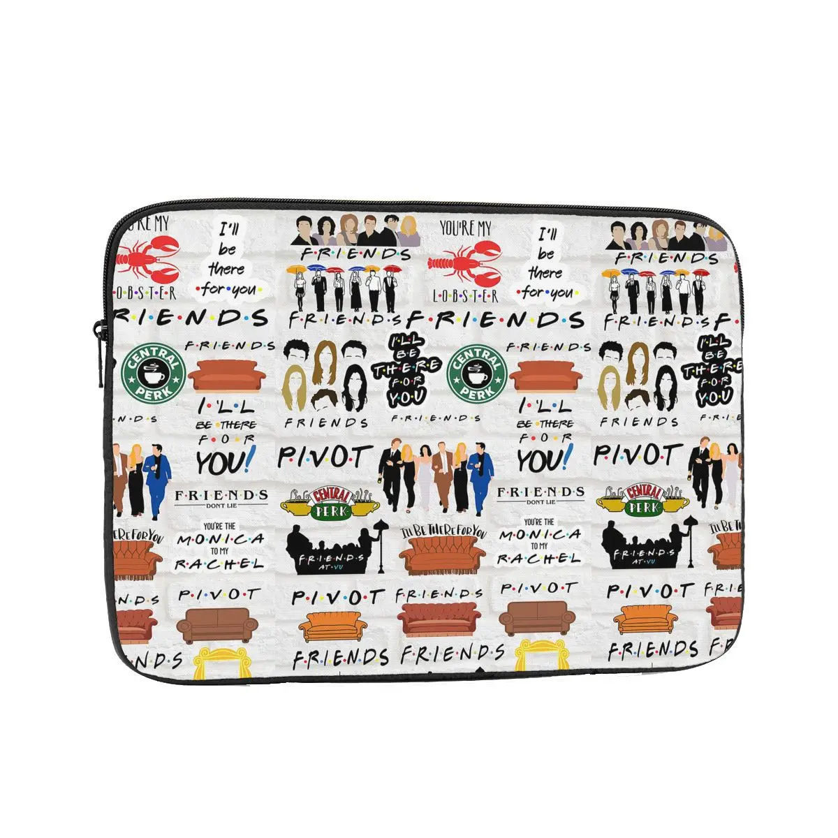 Friends Central Perk Laptop Liner Sleeve 10 12 13 15 17 Inch for Macbook Air Pro Notebook Sleeve Cover Bag Shockproof Case Bag