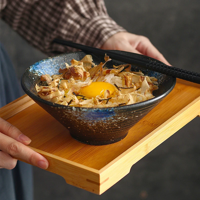 Ceramic Ramen Bowl Janpanese Noodle Soup Rice Container Special Designs Tableware Massive Storage A-Stage Resin Dish Resturant