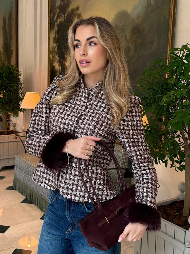 

Женское весеннее модное пальто с длинными рукавами, декорированные манжеты из искусственного меха, однобортное, повседневное, разноцветное