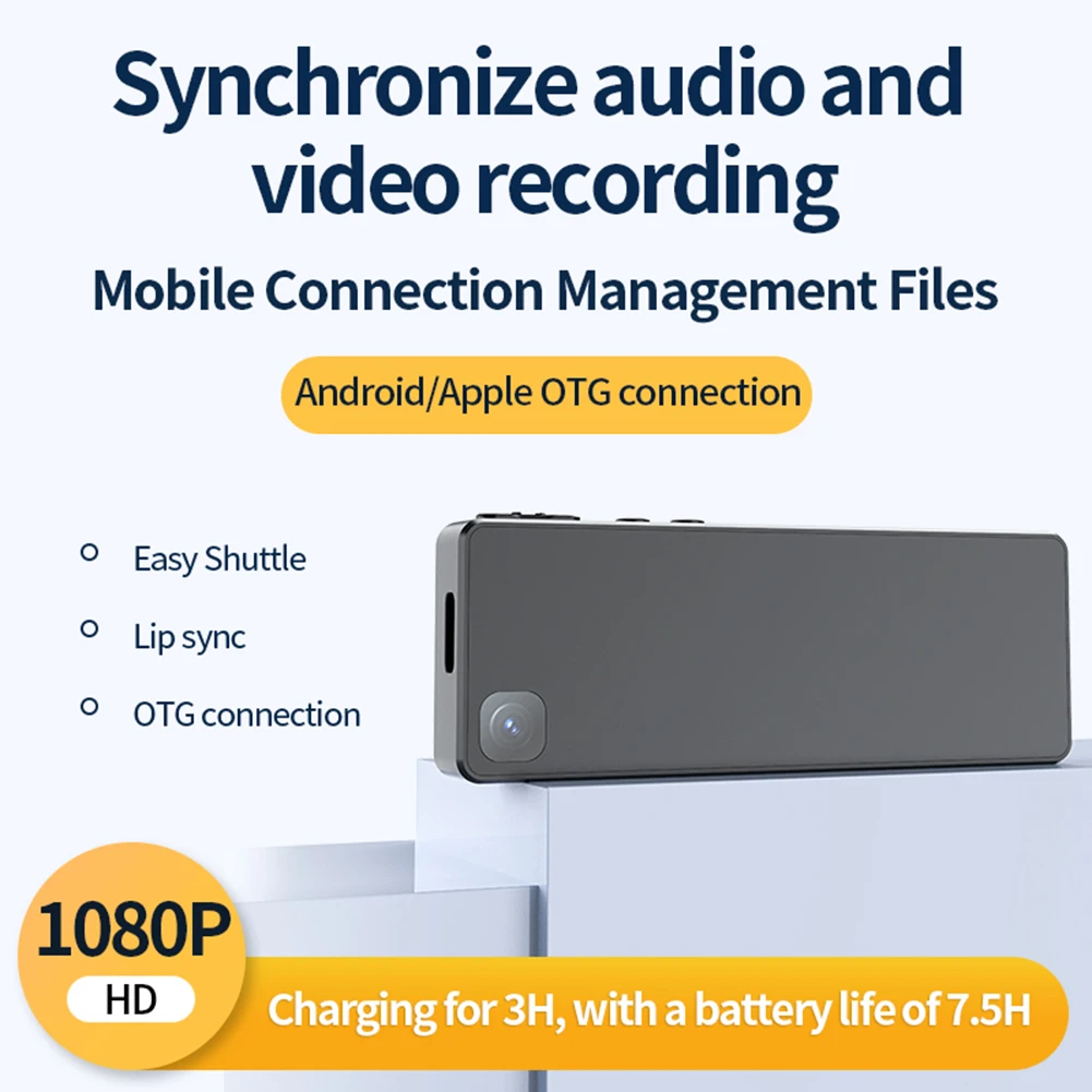 Picture 4: Body Camera with Audio and Video Recording Outdoor Video Recorder 1080P Action Camera for Work Lectures Meetings Interviews