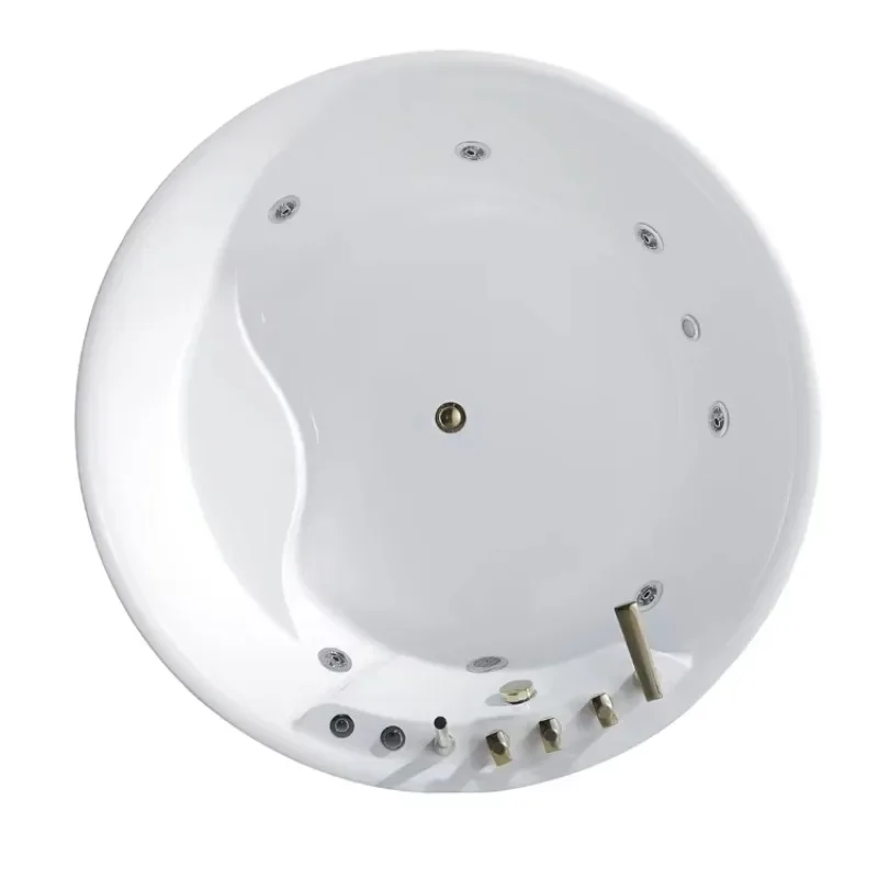

Freestanding Bathtubs Jacuzi Hydro Whirlpool Bathtub Acrylic Massage Jets Bath Tub Round Design Spa