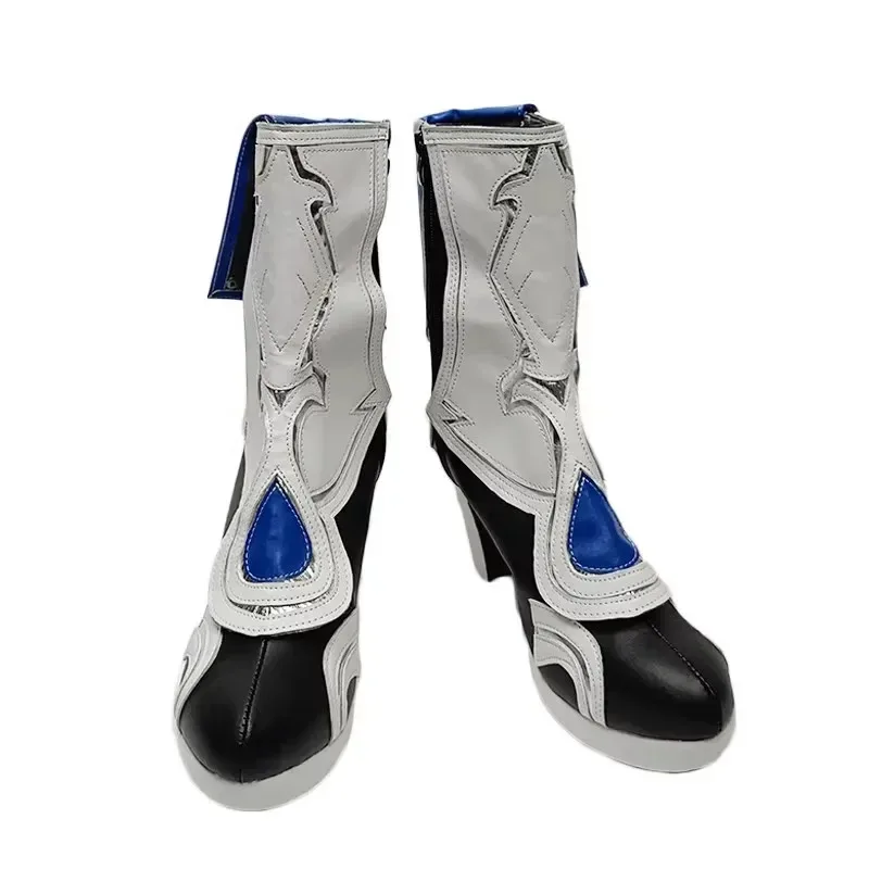

RealCos Game Honkai Impact 3 Bronya Zaychik Cosplay Shoes Boot Custome Made Leather High Heel Halloween Party Woman Girl