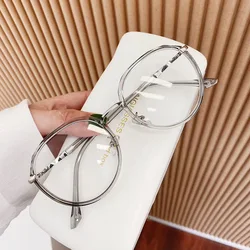 New Style Women's Eyeglass Frames Round Shape Blue Light Blocking Glasses Men Hot Selling Glasses Frame