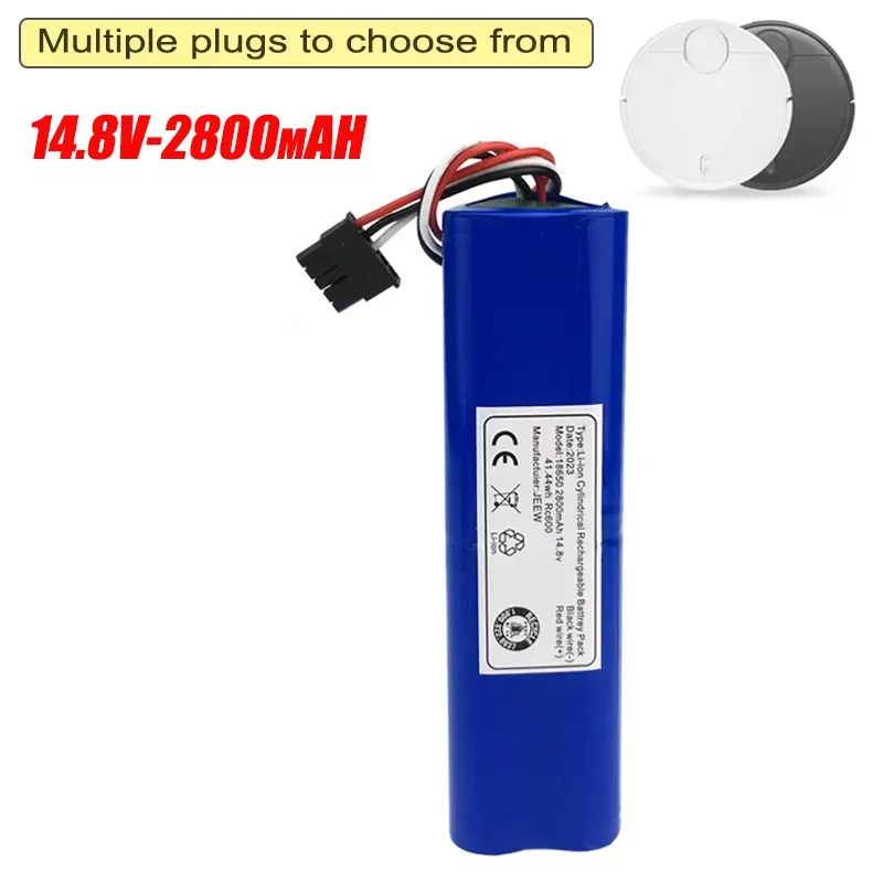 

14.8V 2800mAh Battery4S1P Pack for Xiaomi Mijia Robotic Vacuum Cleaner Spare Parts Accessories Replacement Batteries