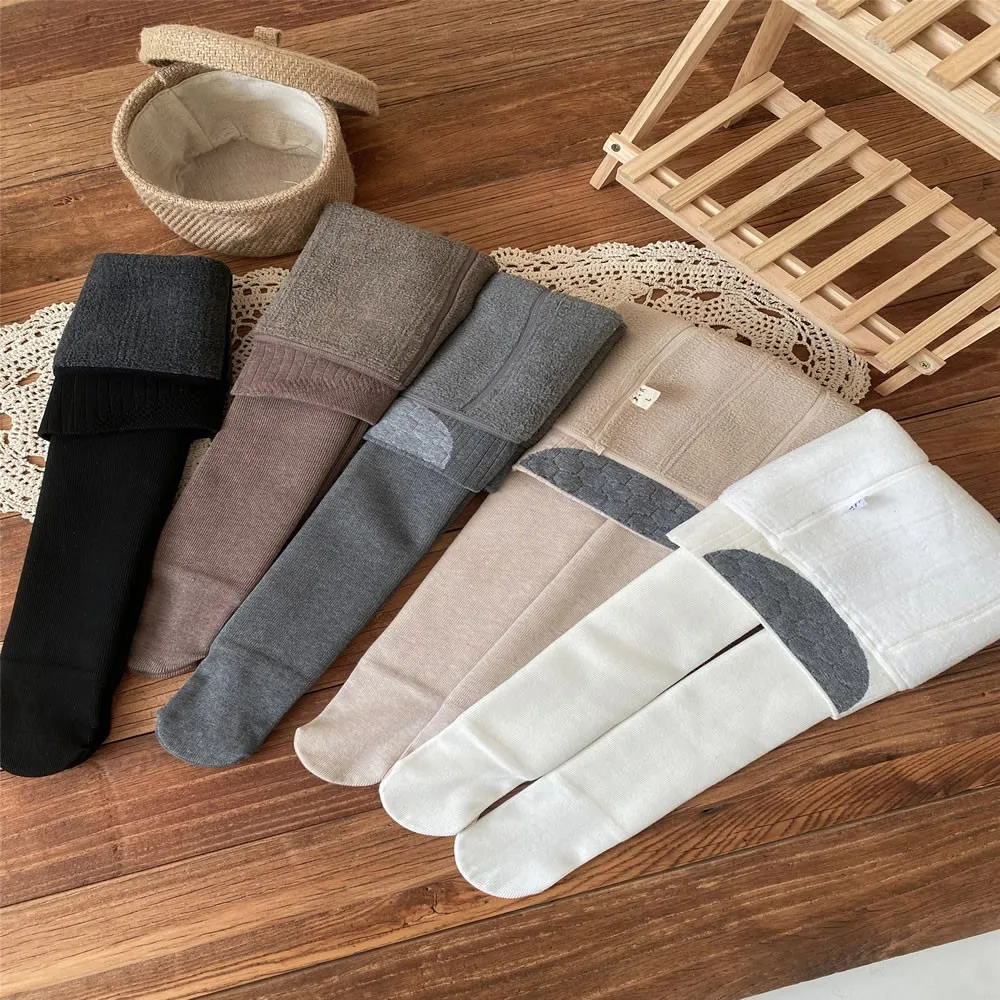 

3-12 Years New Kids Pants Girls Tights Fur Lining Warm Pantyhose Children Skinny Leggings for Winter 1pcs.