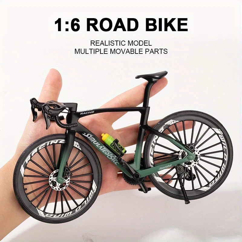 Vintage Metal Mountain Bike Model Desktop Mini Alloy Classic Bicycle Toy Die-Cast Finger Model Home Decoration