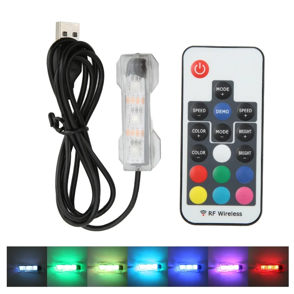 

Colorful Light LED Aquarium Light Split Type LED Fish Tank Light Hex Square Blocks Remote Control USB Charging Light