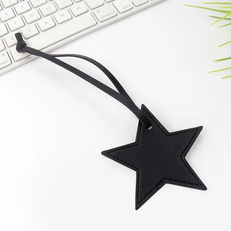 Personality Leather Tassels Five-pointed Star Keychain Backpack Pendants Decoration DIY Making Jewelry Craft Accessories