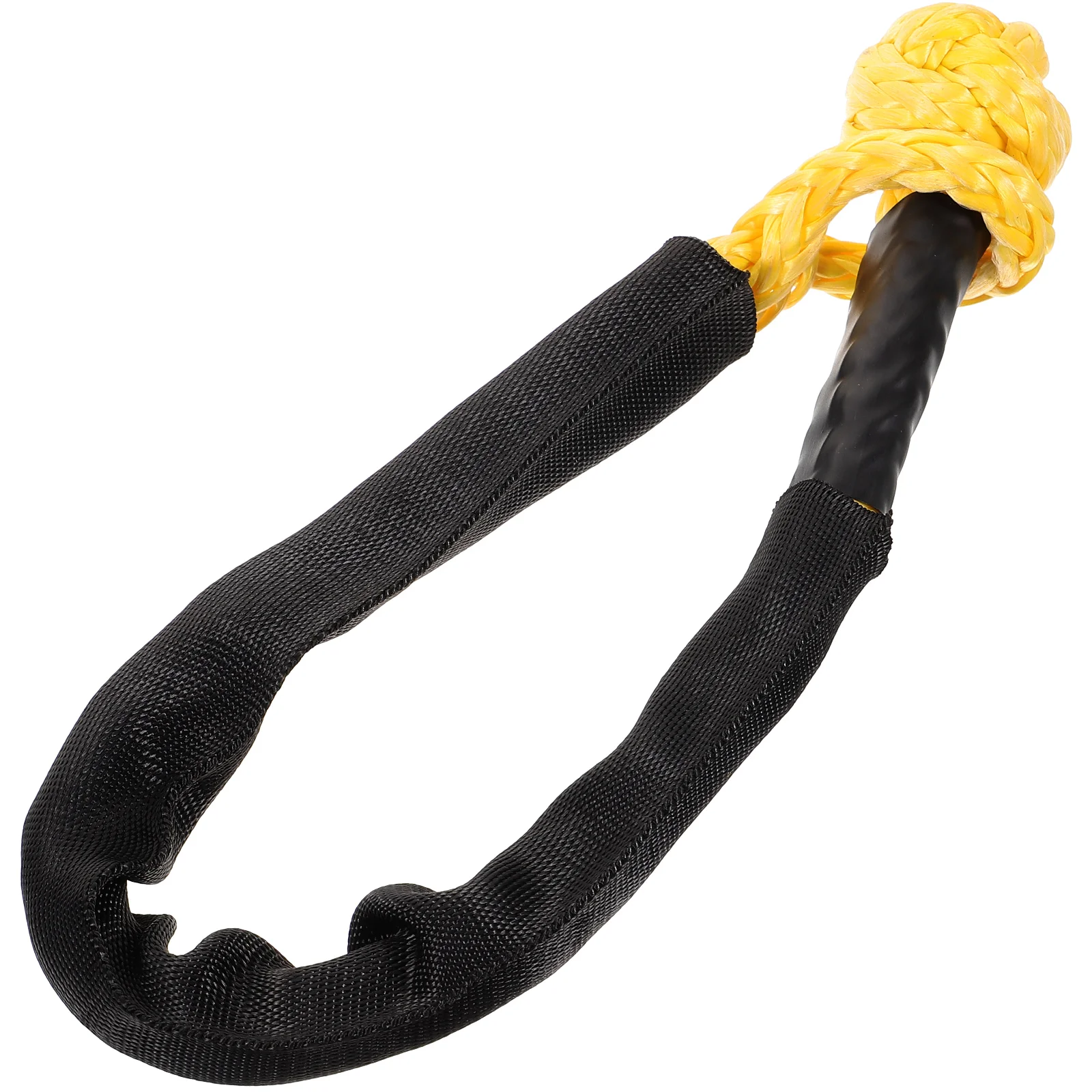 

High Molecular Polyethylene Trailer Recovery Ropes 9mmx55cm Soft Shackles Durable Towing Straps Car Hook Connectors Black