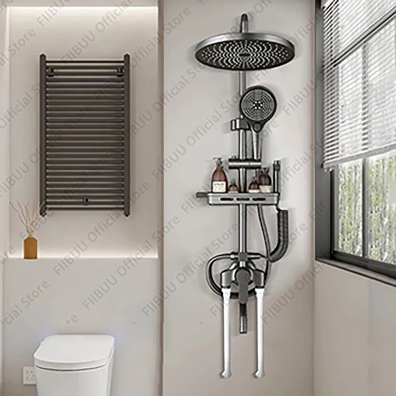 Height adjustable Shower Head Combo Multiple Options Shower Set High Pressure New Rain Shower System Handheld Spray for Bathroom