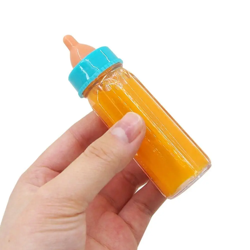 Magic Disappearing Baby Bottle Toy Set, Realistic Doll Feeding Accessories with Pacifier Juice Bottle Spoon, Pretend Play