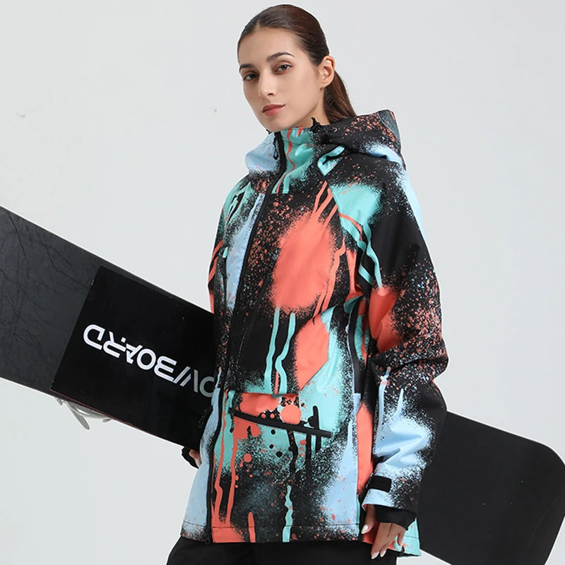 

2025 зимняя теплая женская лыжная куртка с капюшоном, уличная спортивная мужская зимняя куртка, горная водонепроницаемая мужская одежда для сноуборда