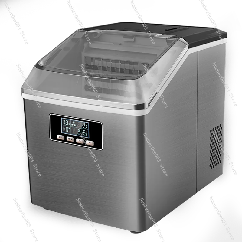 25kg Ice Maker For Home Use, Small Stainless Steel Dormitory Drinking Partner, Cube Ice Making Machine