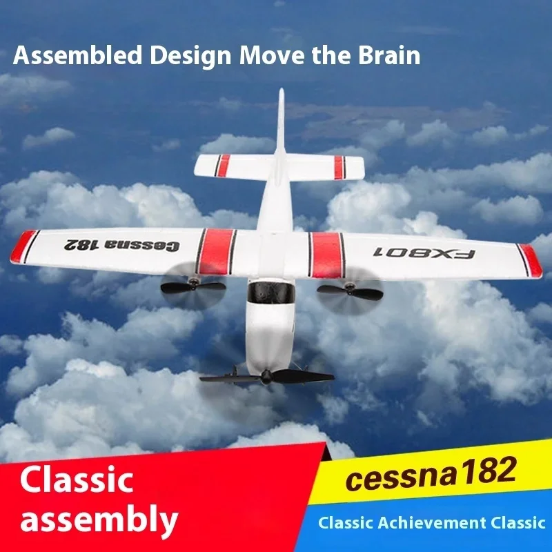 Controle Remoto Planador 182 Aeronaves de Asa Fixa, Modelo Montado Infantil, Avião do Brinquedo, 2.4g