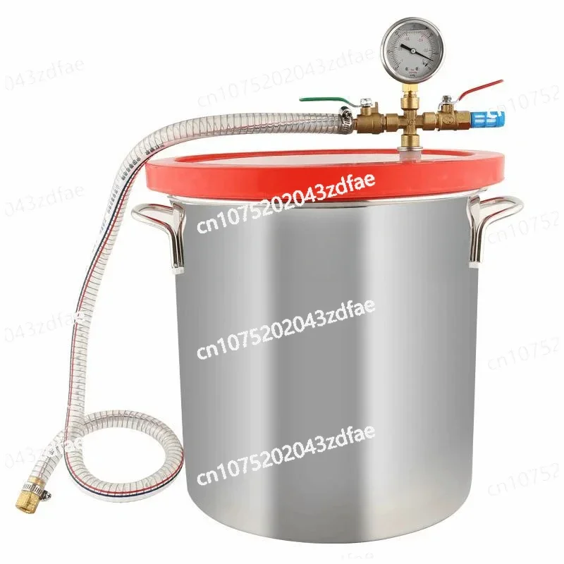 3 Gallon 12L Stainless Steel Vacuum Degassing Chamber Vacuum Defoaming Barrel For Silicone Resin AB Adhesive 25x25CM Acrylic Lid