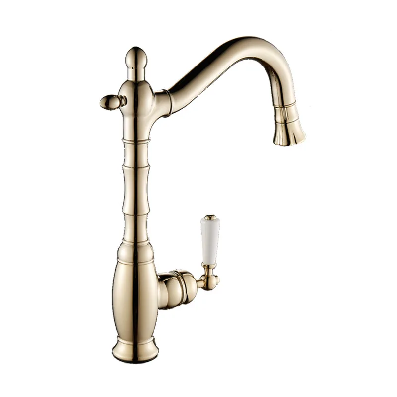 

French retro pull kitchen faucet, balcony hot and cold faucet multi-function