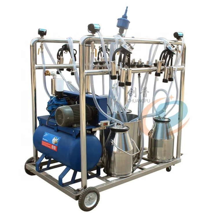 4 Buckets Vacuum Pump Milking Machine for Cow with Lower Price